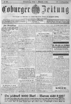 Coburger Zeitung Sonntag 7. April 1918