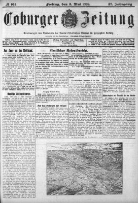 Coburger Zeitung Freitag 3. Mai 1918