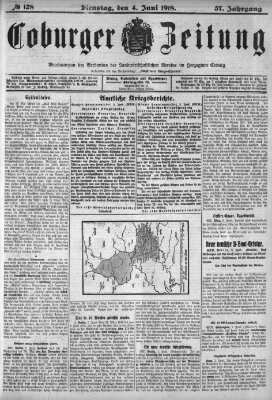 Coburger Zeitung Dienstag 4. Juni 1918