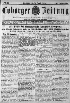 Coburger Zeitung Freitag 7. Juni 1918