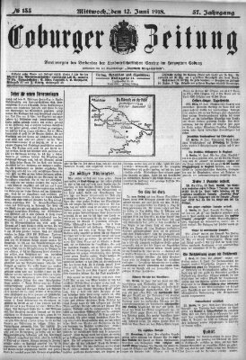 Coburger Zeitung Mittwoch 12. Juni 1918