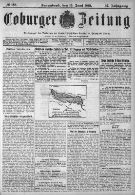 Coburger Zeitung Samstag 15. Juni 1918