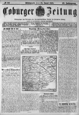 Coburger Zeitung Mittwoch 19. Juni 1918