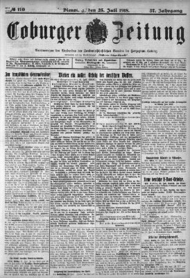 Coburger Zeitung Dienstag 23. Juli 1918