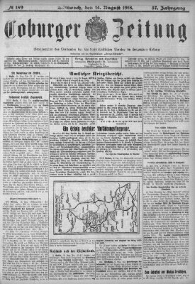 Coburger Zeitung Mittwoch 14. August 1918