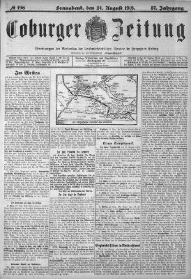 Coburger Zeitung Samstag 24. August 1918