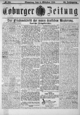 Coburger Zeitung Dienstag 8. Oktober 1918