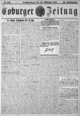 Coburger Zeitung Donnerstag 24. Oktober 1918