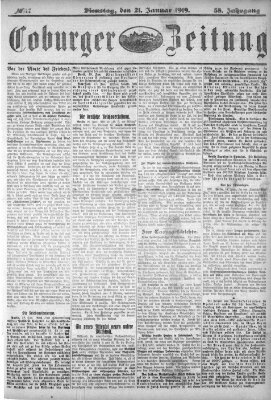 Coburger Zeitung Dienstag 21. Januar 1919