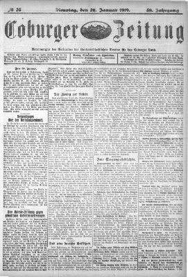 Coburger Zeitung Dienstag 28. Januar 1919