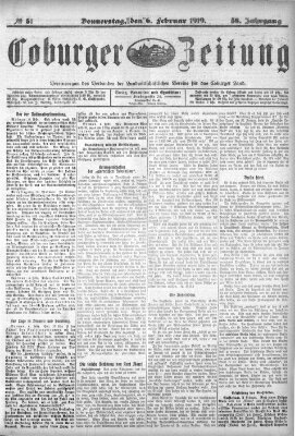 Coburger Zeitung Donnerstag 6. Februar 1919