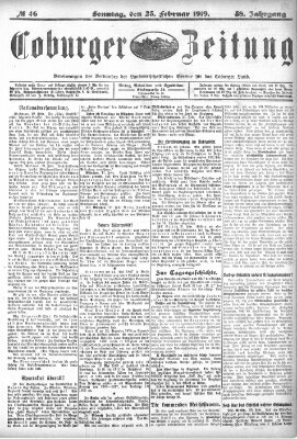 Coburger Zeitung Sonntag 23. Februar 1919