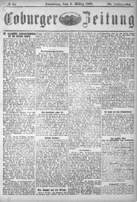 Coburger Zeitung Sonntag 2. März 1919