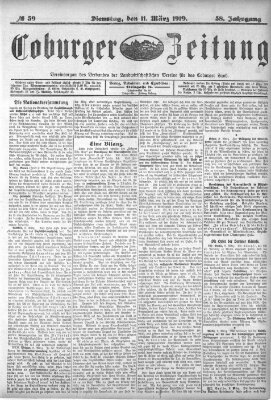 Coburger Zeitung Dienstag 11. März 1919