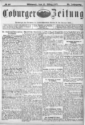 Coburger Zeitung Mittwoch 12. März 1919