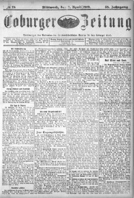 Coburger Zeitung Mittwoch 2. April 1919