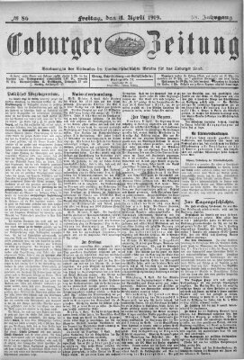 Coburger Zeitung Freitag 11. April 1919