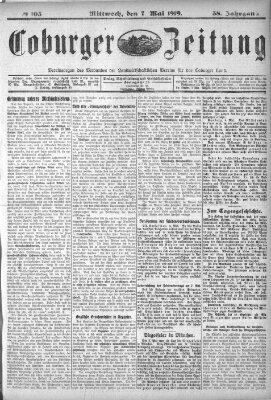 Coburger Zeitung Mittwoch 7. Mai 1919