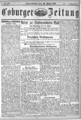 Coburger Zeitung Samstag 10. Mai 1919