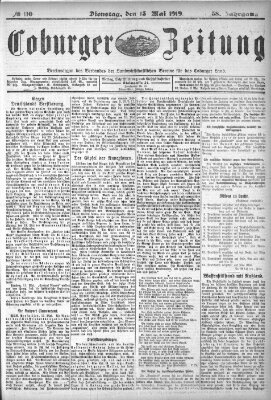 Coburger Zeitung Dienstag 13. Mai 1919