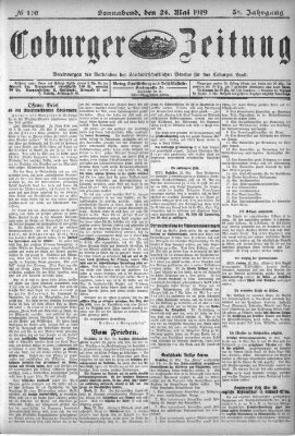 Coburger Zeitung Samstag 24. Mai 1919