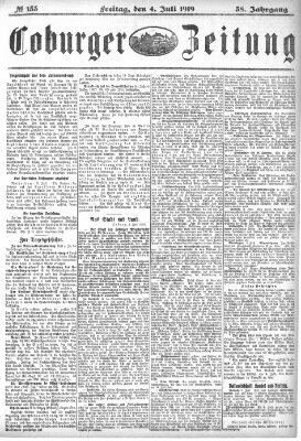 Coburger Zeitung Freitag 4. Juli 1919