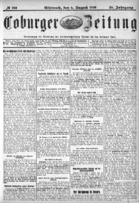 Coburger Zeitung Mittwoch 6. August 1919