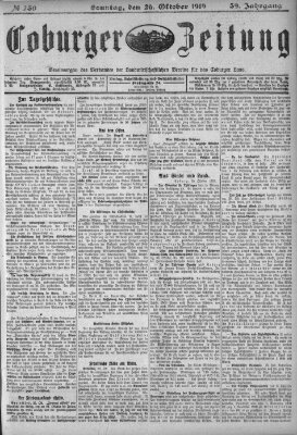 Coburger Zeitung Sonntag 26. Oktober 1919