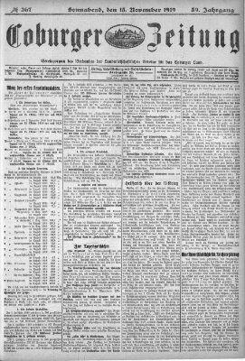 Coburger Zeitung Samstag 15. November 1919