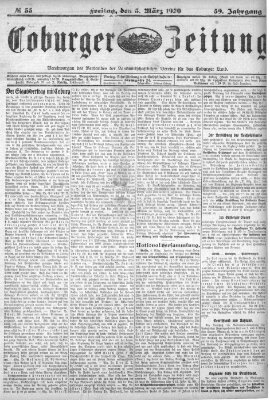 Coburger Zeitung Freitag 5. März 1920