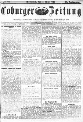 Coburger Zeitung Mittwoch 5. Mai 1920