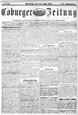 Coburger Zeitung Montag 19. Juli 1920