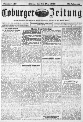 Coburger Zeitung Freitag 25. Mai 1923