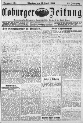 Coburger Zeitung Montag 11. Juni 1923