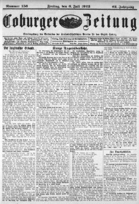 Coburger Zeitung Freitag 6. Juli 1923