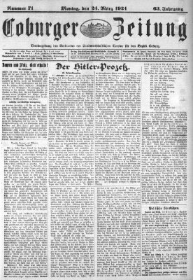 Coburger Zeitung Montag 24. März 1924