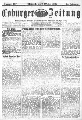 Coburger Zeitung Mittwoch 8. Oktober 1924