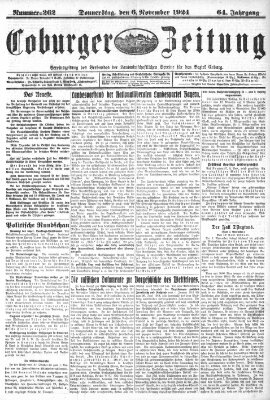 Coburger Zeitung Donnerstag 6. November 1924