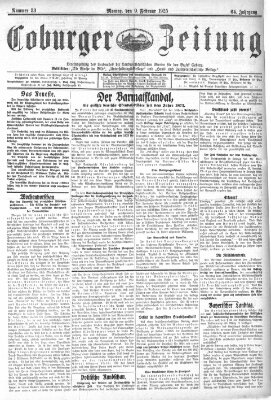 Coburger Zeitung Montag 9. Februar 1925