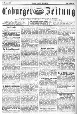 Coburger Zeitung Freitag 13. März 1925