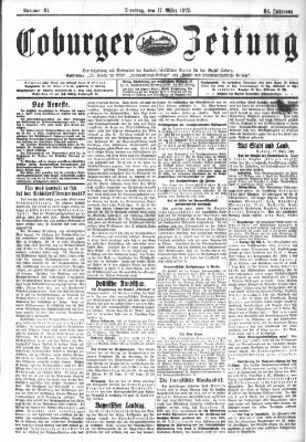 Coburger Zeitung Dienstag 17. März 1925