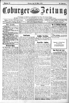 Coburger Zeitung Montag 23. März 1925