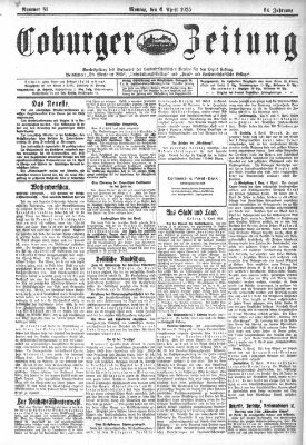 Coburger Zeitung Montag 6. April 1925