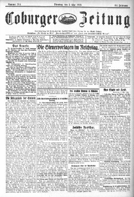 Coburger Zeitung Dienstag 5. Mai 1925