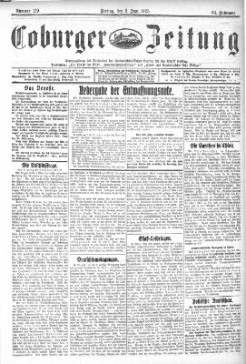 Coburger Zeitung Freitag 5. Juni 1925