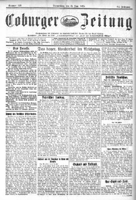 Coburger Zeitung Donnerstag 18. Juni 1925