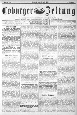 Coburger Zeitung Mittwoch 15. Juli 1925