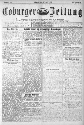 Coburger Zeitung Montag 27. Juli 1925