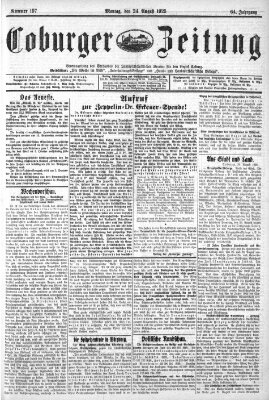 Coburger Zeitung Montag 24. August 1925