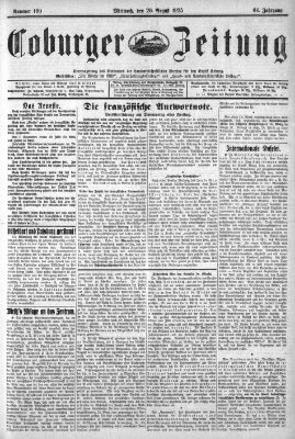 Coburger Zeitung Mittwoch 26. August 1925